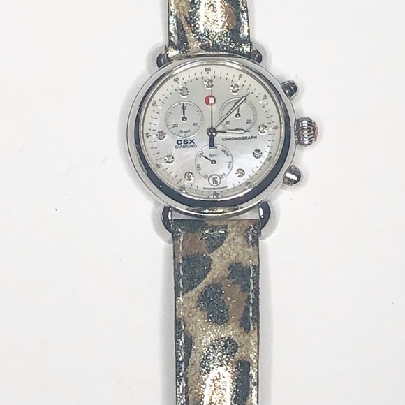 Michele Stainless Steel Diamond Dial Watch - Picture 2 of 8